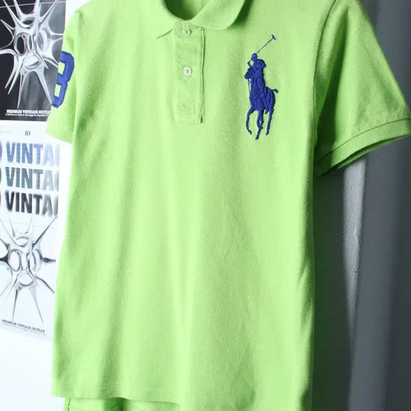 [BUNJANG] Polo Ralph Lauren Short Sleeve Rugby T-Shirt Light Green / (S-M) 폴로 랄프로렌 반팔 카라 티셔츠 럭비 연그린-765B
