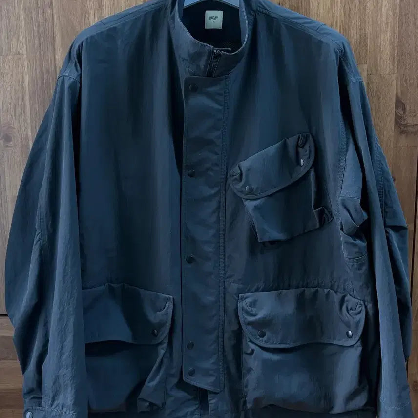 [BUNJANG] Another Office Motorcycle High-Neck Jacket Graphite / [2] 어나더 오피스 모터사이클 하이넥 자켓