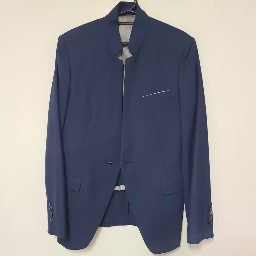 [BUNJANG] Men's Navy Mandarin Collar Suit Jacket with Mandarin Collar / 네이비 차이나칼라 남성 정장 자켓95