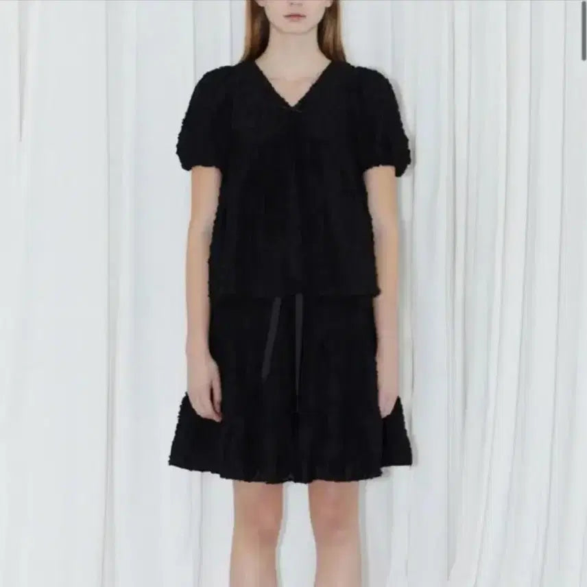 [BUNJANG] Sinoon Jacquard Ribbon Blouse / 시눈 sinoon 자카드 리본 블라우스