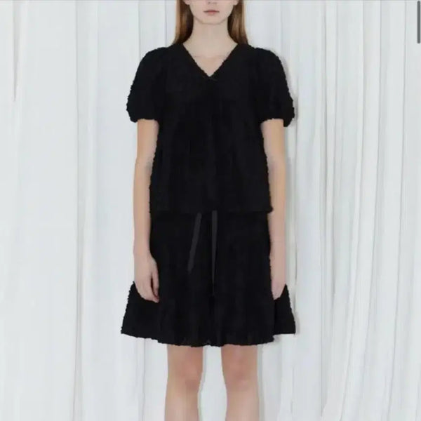 [BUNJANG] Sinoon Jacquard Ribbon Blouse / 시눈 sinoon 자카드 리본 블라우스
