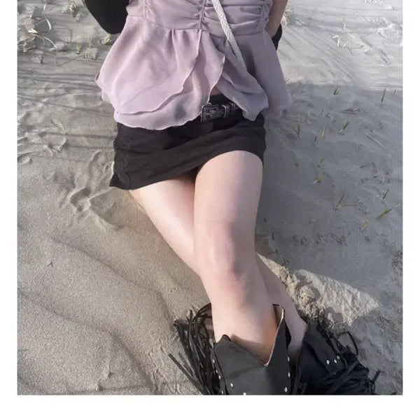 [BUNJANG] Angel Number 555 Tulip Sleeveless Top / angelnumber555 엔젤넘버555 튤립 슬리브리스