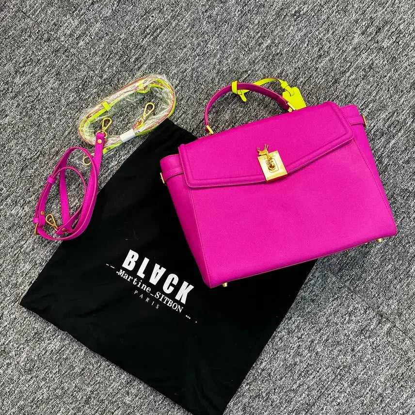 [BUNJANG] Black Martine Sitbon Pink Women's Bag / 블랙 마틴 싯봉 핑크 여성 가방 (새제품)