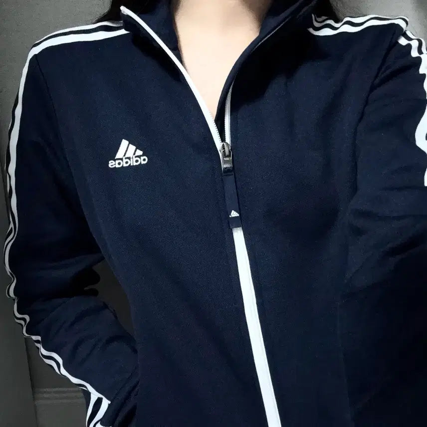 [BUNJANG] Adidas Navy Jersey Zip-Up / 아디다스 네이비 져지/집업/브랜드/옷/교복아우터