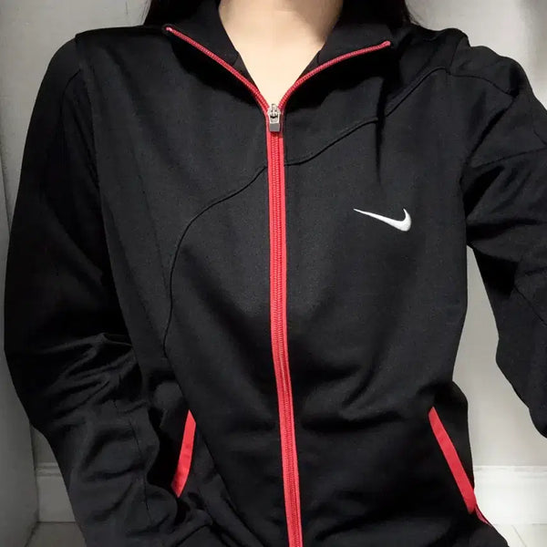 [BUNJANG] Nike Red & Black Track Jacket / 나이키 레드블랙 져지/집업/브랜드/옷/의류/교복아우터