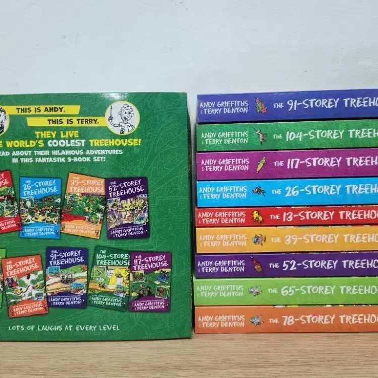 [BUNJANG] Andy Griffiths Treehouse Series 9-Book English Set / 앤디 그리피스 13층~117층 트리하우스 9권 영어 세트