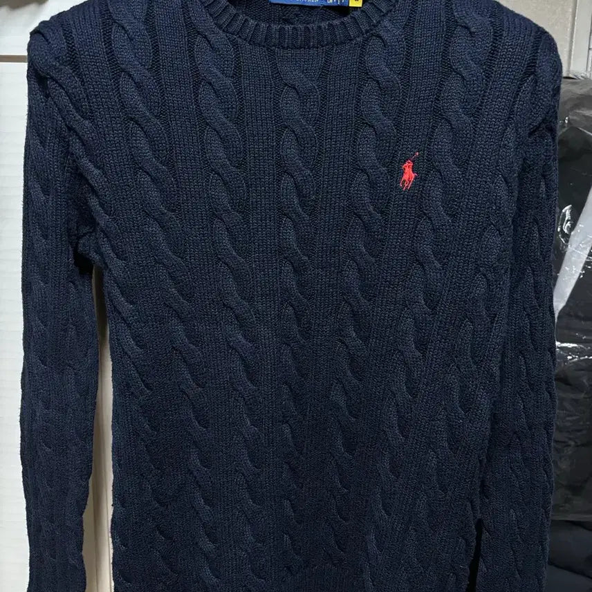 [BUNJANG] Polo Ralph Lauren Cable Knit Sweater Size S / QR정품) 폴로 케이블니트 95 실착적음