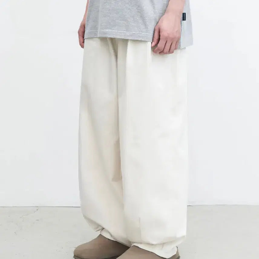 [BUNJANG] Urbanstuff Durable Long Balloon Pants (Cream) L / 어반스터프 듀러블 롱 벌룬 팬츠 (크림) L