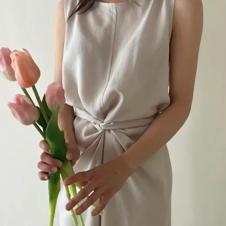 [BUNJANG] Around Linen Sleeveless Long Dress / 나시 린넨 롱 원피스 어라운드