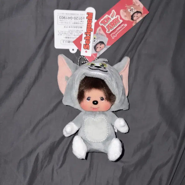 [BUNJANG] Tom and Jerry Monchhichi Doll Keychain / 톰과제리 몬치치 인형 키링
