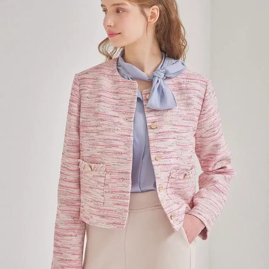 [BUNJANG] MAGIN Gold Button Tweed Jacket / 매긴 금장버튼 트위드자켓 free