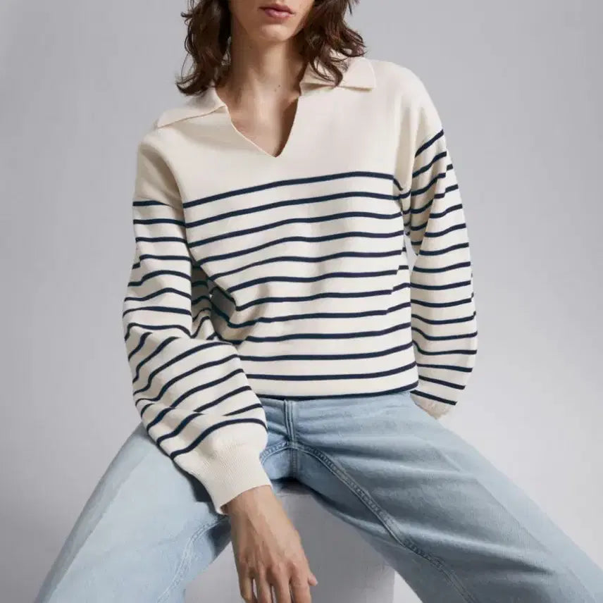 [BUNJANG] And Other Stories Relaxed Stripe Collar Sweater Knit Breton / 앤아더스토리즈 릴렉스드 스트라이프 카라 스웨터 니트 breton 김나영