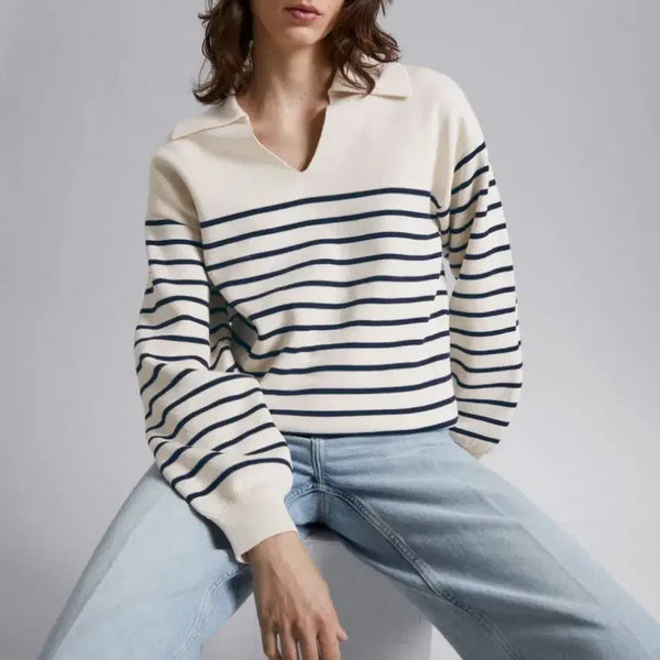 [BUNJANG] And Other Stories Relaxed Stripe Collar Sweater Knit Breton / 앤아더스토리즈 릴렉스드 스트라이프 카라 스웨터 니트 breton 김나영