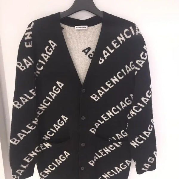 [BUNJANG] Balenciaga Multi-Logo Cardigan XS Black / [새상품급] 발렌시아가 멀티로고 가디건 Xs Size