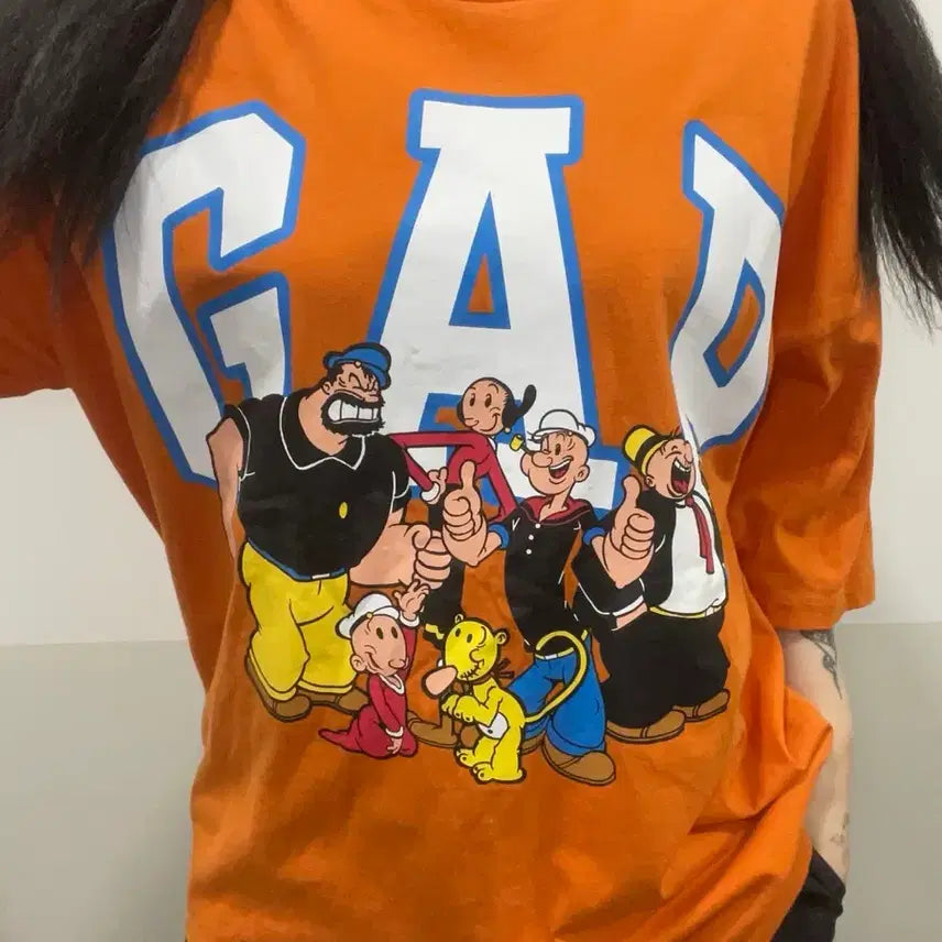 [BUNJANG] Gap x Popeye Printed Short Sleeve T-Shirt / Gap X Popeye 프린팅 반팔티셔츠