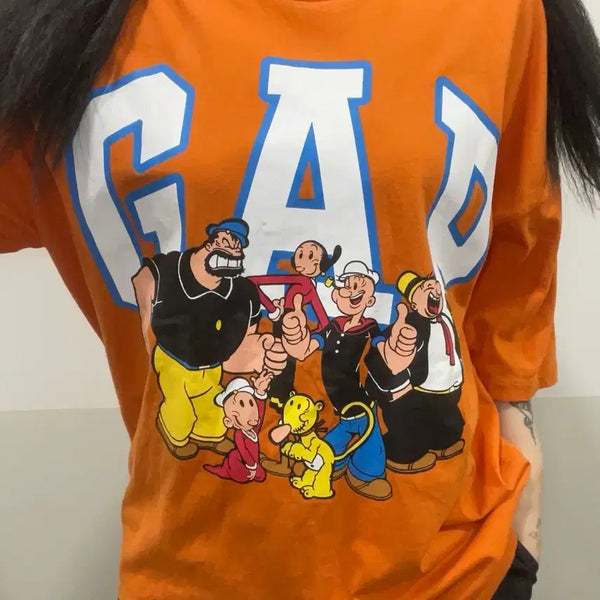 [BUNJANG] Gap x Popeye Printed Short Sleeve T-Shirt / Gap X Popeye 프린팅 반팔티셔츠