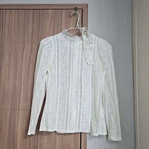 [BUNJANG] Organza Ribbon Lace Blouse / 오간자리본 레이스블라우스55