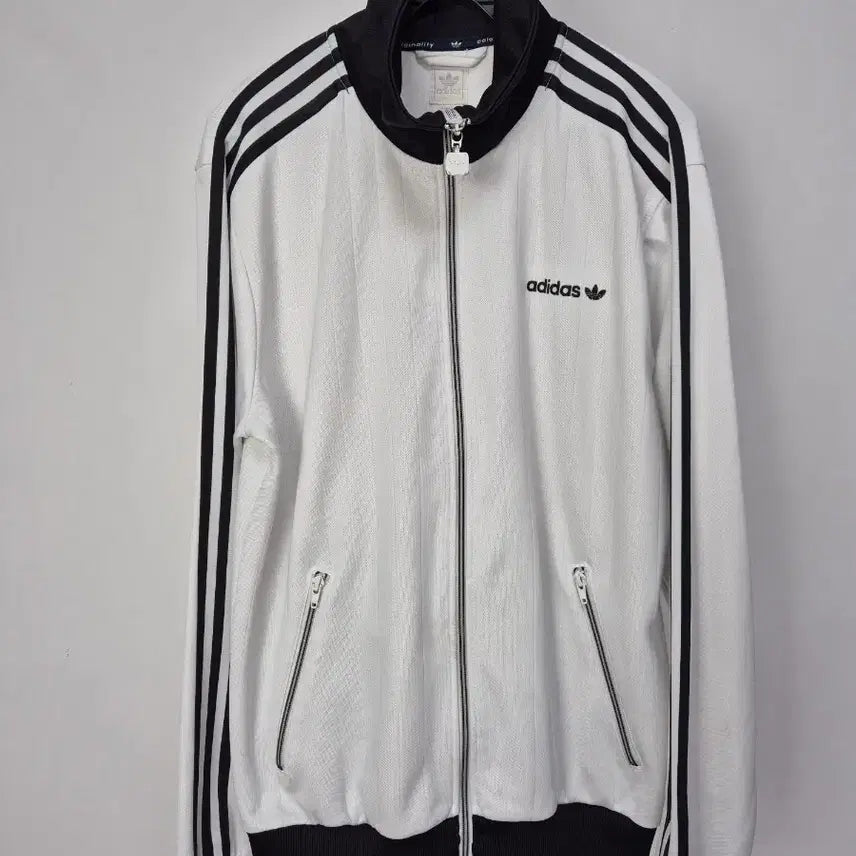 [BUNJANG] Adidas White Three Stripes Track Top Jacket / 아디다스 화이트 삼선 트랙탑