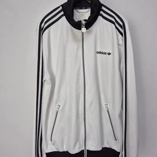 [BUNJANG] Adidas White Three Stripes Track Top Jacket / 아디다스 화이트 삼선 트랙탑