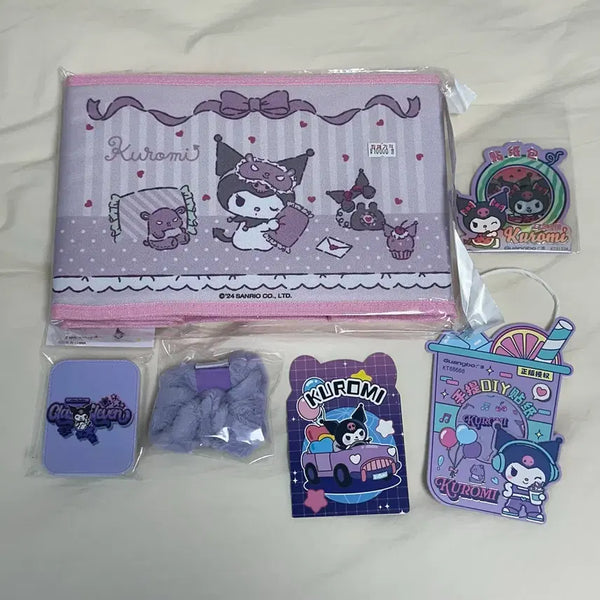 [BUNJANG] Kuromi Storage Box & Stationery Set / 쿠로미 보관함 + 문구류