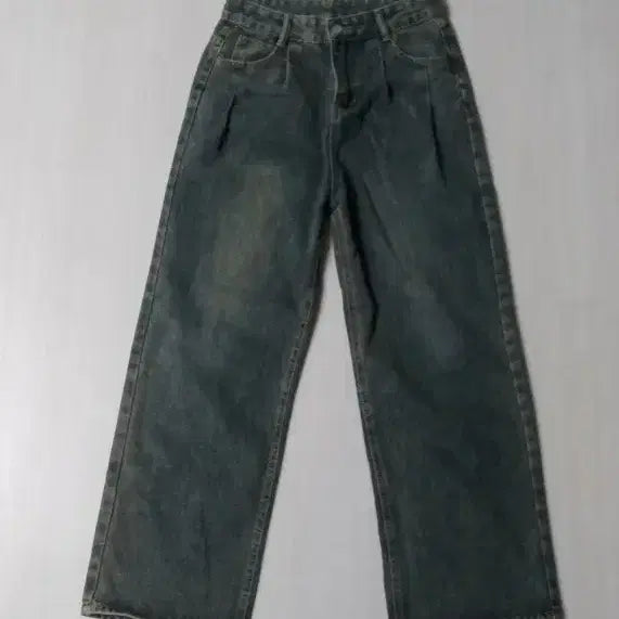 [BUNJANG] Pintuck Wide Denim Pants / 핀턱 와이드데님팬츠