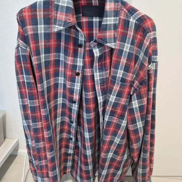 [BUNJANG] JUUN.J Island Check Shirt Size 44 / 준지 아일랜드 체크 셔츠 44