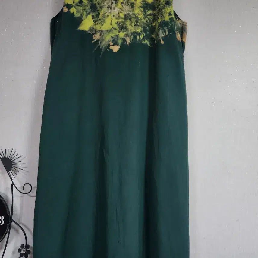 [BUNJANG] Natural Dyed Linen Dress (Size 88) / 새것)그린린넨 염색원피스 88