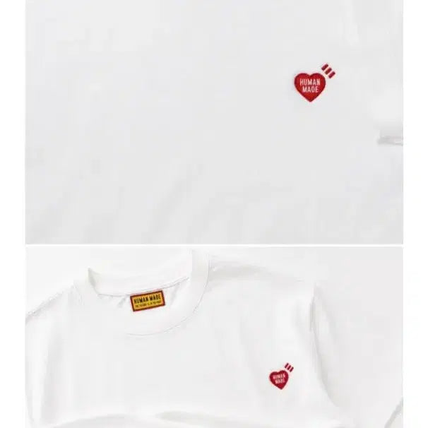 [BUNJANG] Human Made Heart Patch Short Sleeve T-Shirt / 특가)무료배송)휴먼메이드 하트패치 반팔 16수 원단