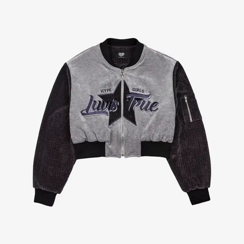 [BUNJANG] Love Is True VL Crop Jacket (Gray) / 러브이즈트루 VL CROP JACKET(GRAY) 크롭 자켓