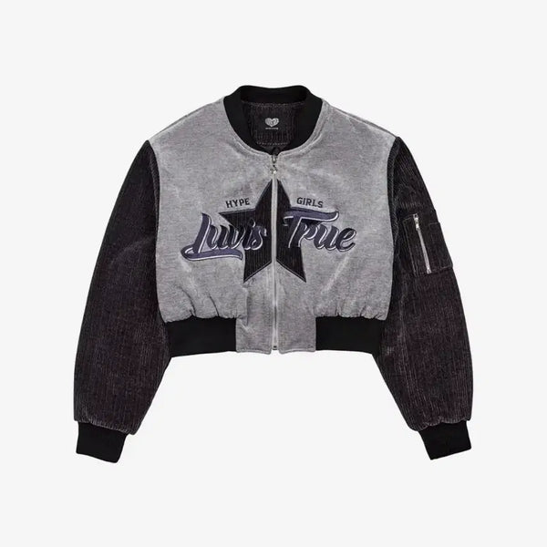 [BUNJANG] Love Is True VL Crop Jacket (Gray) / 러브이즈트루 VL CROP JACKET(GRAY) 크롭 자켓