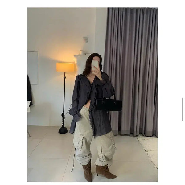 [BUNJANG] Ruffle Blouse / 프릴블라우스
