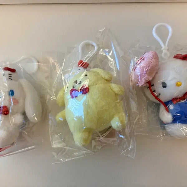 [BUNJANG] Sanrio Hello Kitty 50th Anniversary Limited Edition Keychain Bundle (Hello Kitty, Cinnamoroll, Pompompurin) / 키티 50주년 한정 키링 (키티, 시나모롤, 폼폼푸린) 일괄