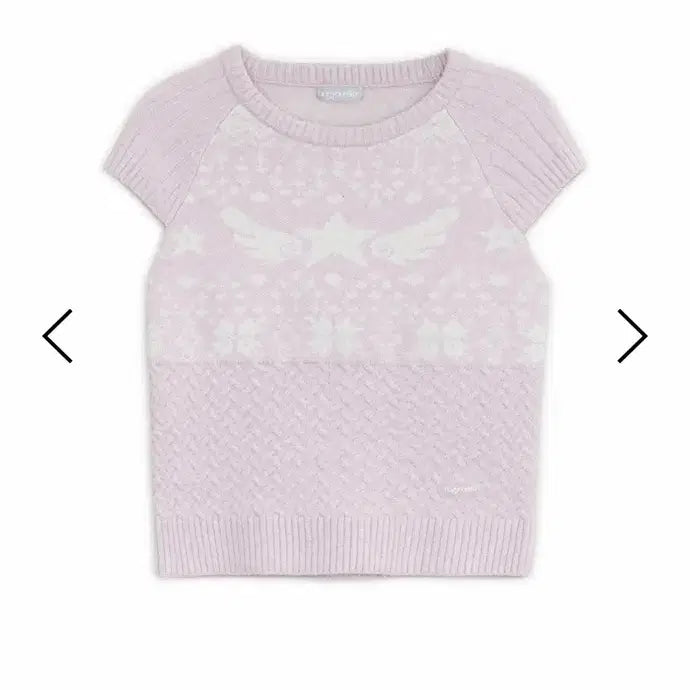 [BUNJANG] Hug Your Skin Star Wing Knit Pink / 허그유어스킨 스타윙니트 핑크