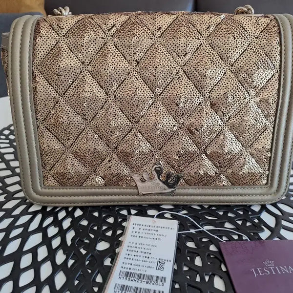 [BUNJANG] J.ESTINA Sequin Quilting Chain Bag / 제이에스티나 스팽글 퀼팅 체인백