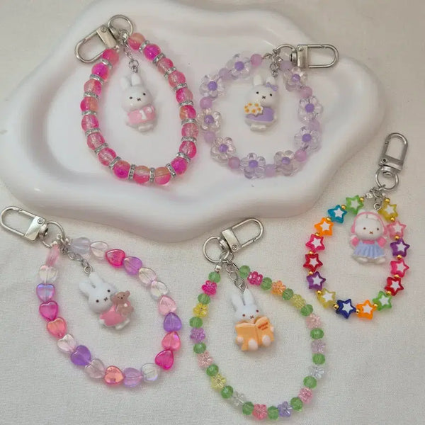[BUNJANG] Bunny Ring Beaded Keychain / 버니링키링 비즈키링