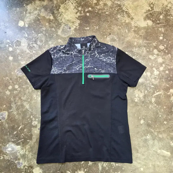 [BUNJANG] KOLON SPORT Half-Zip Functional Short-Sleeve T-Shirt / 95) 코오롱스포츠 하프집업 기능성 원단 반팔티 반팔 티셔츠