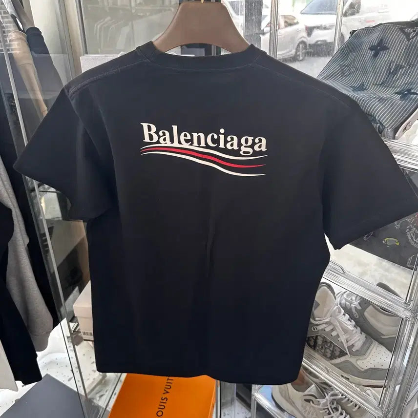 [BUNJANG] Balenciaga Wave Logo Short Sleeve T-Shirt / 발렌시아가 웨이브로고 반팔티