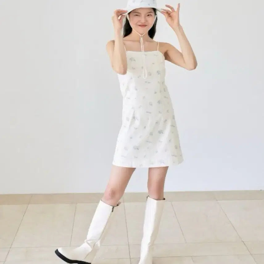 [BUNJANG] Margarin Fingers Garden Slip Dress Cream Size M / 마가린핑거스 가든 슬립 원피스 크림 m사이즈