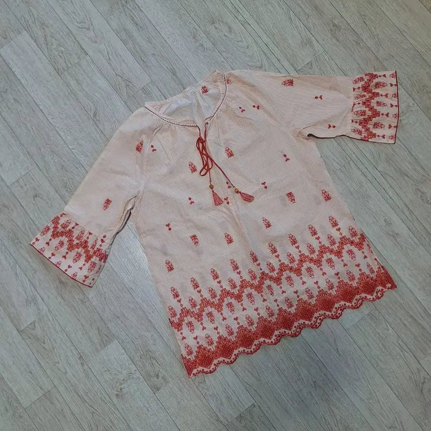 [BUNJANG] Crocodile Lady Embroidered Blouse (Size 55) / 새상품) 크로크다일레이디 자수블라우스 55사이즈  90호