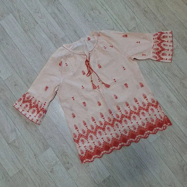 [BUNJANG] Crocodile Lady Embroidered Blouse (Size 55) / 새상품) 크로크다일레이디 자수블라우스 55사이즈  90호