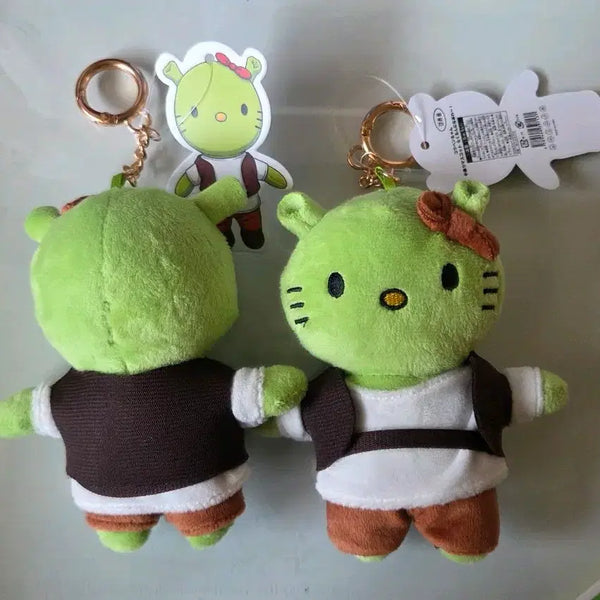[BUNJANG] Shrek x Hello Kitty Collaboration Plush Keychain / 슈렉 헬로키티 콜라보 인형 키링