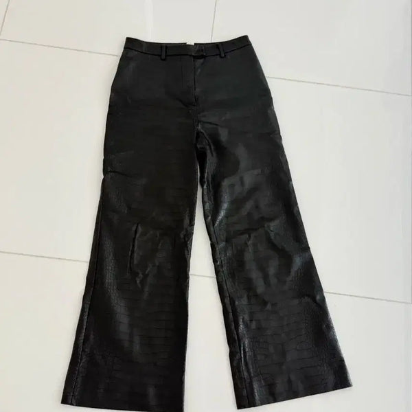 [BUNJANG] ORR Faux Leather Wide Pants / orr 페이크 레더 와이드팬츠
