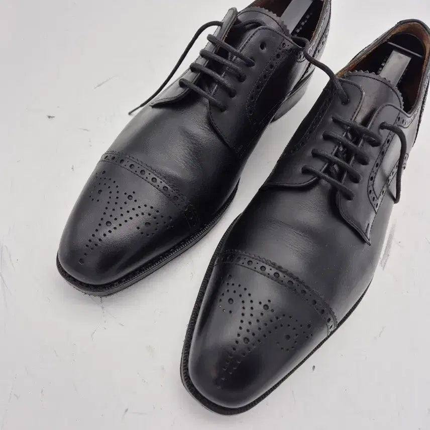 [BUNJANG] Yanko Black Men's Wingtip Dress Shoes / 얀코 블랙 남성용 윙팁 구두
