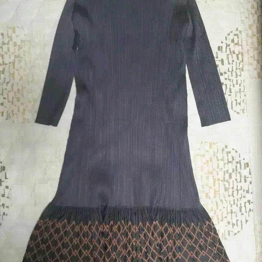[BUNJANG] Pleats Please Long Sleeve Dress Navy S / [플리츠 플리즈] 롱 슬리브 원피스 S