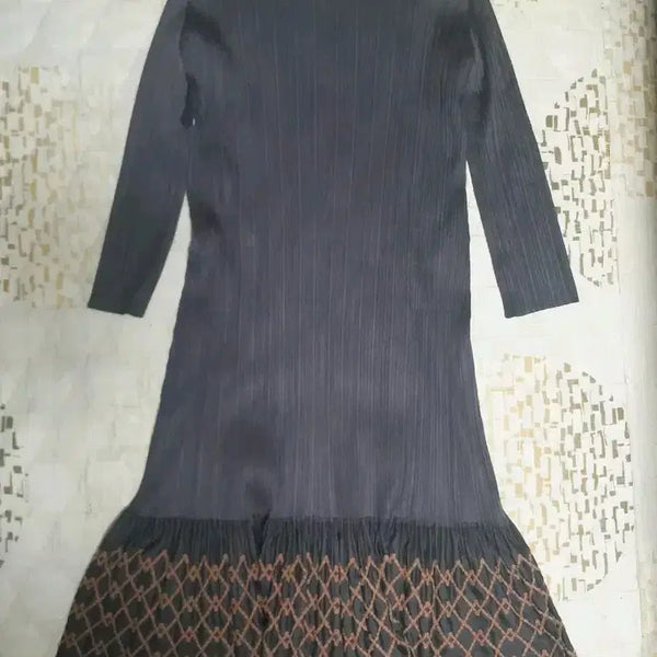 [BUNJANG] Pleats Please Long Sleeve Dress Navy S / [플리츠 플리즈] 롱 슬리브 원피스 S