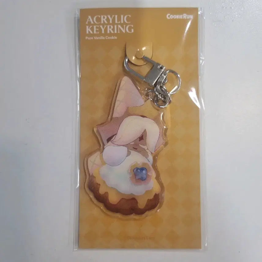 [BUNJANG] Cookie Run Pure Vanilla Cookie Acrylic Keyring / 쿠키런 쿠키앤모어 퓨어바닐라 쿠키 아크릴 키링  퓨바