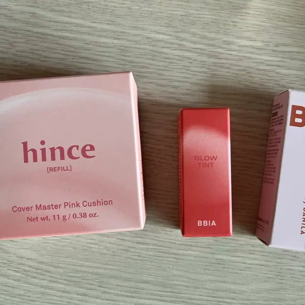 [BUNJANG] hince Pink Cushion Refill, B.A.N.A.N.A. VELVET TINT Mini, BBIA Glow Tint Mini / 힌스 핑크 쿠션 리필, 바닐라코 벨벳 틴트 미니, 삐아 글로우 틴트 미니