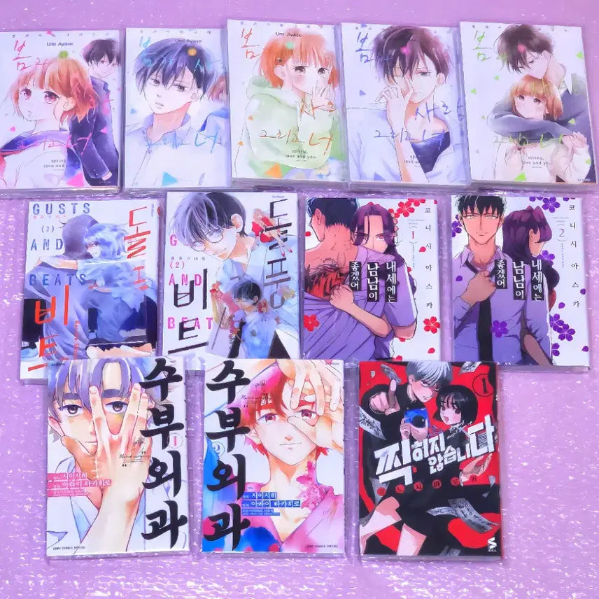 [BUNJANG] Bundle Set 12 Volumes: Spring, Love, and You; Next Life: Brothers and Sisters; Surgeon's Clinic; Gusty Beat; Not Appearing / (일괄12권) 순정만화 봄과 사랑 그리고 너,내세남남,수부외과,돌풍과비트