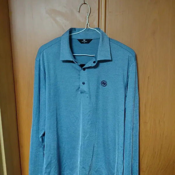 [BUNJANG] ING GOLF Men's Long Sleeve Polo Shirt - Blue / ING GOLF 긴팔 폴로 셔츠 블루100