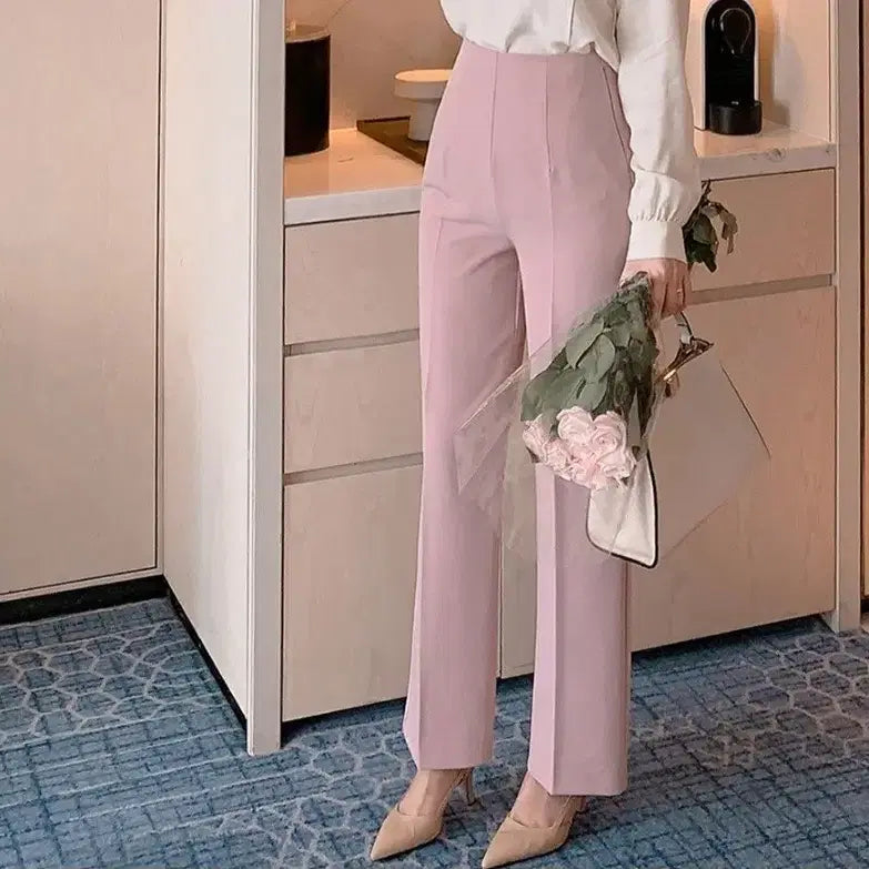 [BUNJANG] Pink Slacks / 핑크 슬랙스